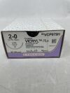 ETHICON VCP979H COATED VICRYL Plus Antibacterial (polyglactin 910) Suture, Absorbable, Taper Point, CTX 48mm 1/2 Circle, Undyed Braided, 36" =