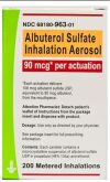 LUPIN NDC 68180-963-01 (Lot of 4) Albuterol Sulfate Inhaler Aerosol 90 mcg Bronchitis Relief 200 Metered Inhalations