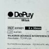 DEPUY MITEK REF 231821 MILAGRO ADVANCE INTERFERENCE SCREW Absorbable - TCP/PLGA, 8 x 30mm, EXP 2022/12