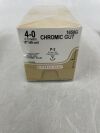 ETHICON 1659G Surgical Gut Suture - Chromic, Size 4-0 L18in Absorbable Brown P-2 L8mm 1/2 Circle Prime Reverse Cutting Silver Needle Virtual