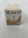 ETHICON 1816G Surgical Gut Suture - Chromic, Precision Point - Reverse Cutting, Absorbable, PS-6 11mm ½ Circle, Chromic Monofilament 18" = 45