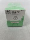 ETHICON 662G ETHILON Nylon Suture, Reverse Cutting, Non-Absorbable, FS-2 19mm 3/8 Circle, Black Monofilament 18" ˜ 45cm, Size: 4-0
