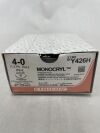 ETHICON Y426H Monocryl Absorbable Monofilament Poliglecaprone 25 Suture, Size 4-0, 27 in. Length, PS-2 Needle