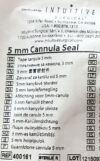 INTUITIVE DA VINCI 400161 Cannula Seal 5mm 20/BOX (X)
