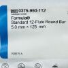 STRYKER REF 0375-950-112 Formula Standard 12-Flute Round Bur 5.0 mm x 125 mm ,EXP 2021/08