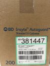 BD MEDICAL Insyte Autoguard 381447 Shielded IV Catheter, Case of 200 Catheters