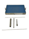 CARTIVA INT-10, PLC-08, MTD-10 Synthetic Cartilage Instrument Set  Sterilization Case 5 pieces