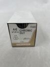 ETHICON 724G Surgical Gut Suture - Chromic, Reverse Cutting, Absorbable, J-1 17mm ½ Circle, Chromic Monofilament 18" ˜ 45cm, Size: 4-0