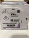 ETHICON JJ41 0 Coated Vicryl, Lot of 12 Packets Sutures