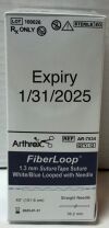 ARTHREX AR-7534 FiberLoop 1.3mm Suture Tape Suture w/Blue Looped w/Straight Needle 40in (X), EXP 1/31/2025