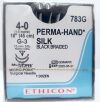 ETHICON 783G PERMA-HAND Silk Suture Black Braided 18" Size: 4-0 (Box of 12) (2025/05/31) Sutures