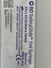 BD Lot of 5 1mL Syringe  305945   Exp.2029-08  (H34) 1mL Syringe