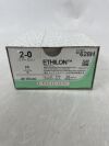 ETHICON 628H Ethilon Non-Absorbable Monofilament Nylon Suture, Size 2-0, 30 in. Length, KS Needle