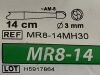 MEDTRONIC Midas Rex MR8 High-Speed Surgical Tool, Match Head Fluted Cutting Burr, 14cm x 3mm MR8-14MH30   Exp.2029-04  (AA1) Midas Rex MR8