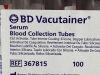 BD Pack of 100 Serum Blood Collection Tubes  367815   Exp.2024-01  (AA1) Serum Blood Collection Tubes