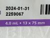 BD Pack of 100 Blood Collection Tubes  367861   Exp.2024-01  (AA1) Blood Collection Tubes