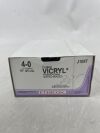 ETHICON J109T COATED VICRYL (polyglactin 910) Suture, SUTUPAK Pre-Cut Sutures, Absorbable, Undyed Braided 12-18" = 45cm, Size: 4-0