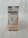 ETHICON Y214H MONOCRYL (poliglecaprone 25) Suture, Taper Point, Absorbable, RB-1 17mm ½ Circle, Undyed Monofilament 27" = 70cm, Size: 4-0