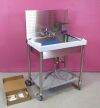 PURE PROCESSING Mobile 20 Gallon Reprocessing Sink w/ Pegboard Pure Reprocessing PureSteel Single Bay Mobile Medical Scrub Sink 20 Gallon