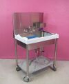 PURE PROCESSING Mobile 20 Gallon Reprocessing Sink w/ Pegboard Pure Reprocessing PureSteel Single Bay Mobile Medical Scrub Sink 20 Gallon