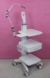 PERIMED Mobile Endoscopy Cart Stand Endoscopy Cart Mobile Stand, 3 Shelves, Drawer, Monitor Mount, Flex Arm