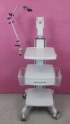 PERIMED Mobile Endoscopy Cart Stand Endoscopy Cart Mobile Stand, 3 Shelves, Drawer, Monitor Mount, Flex Arm