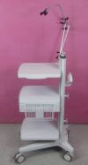PERIMED Mobile Endoscopy Cart Stand Endoscopy Cart Mobile Stand, 3 Shelves, Drawer, Monitor Mount, Flex Arm