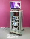 STRYKER Endoscopy Tower w/ Camera, Light Source & Printer 1488 HD Endoscopy Cart w/ Video Camera, L9000, SDC3, SDP1000, 26" Wise