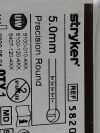 STRYKER Precision Round Bur 5.0mm 5820-009-050   Exp.2025-05  (AA7) 5.0mm Precision Round