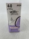ETHICON J662H Coated Vicryl Absorbable Braided Polyglactin 910 Suture, Size 4-0, 27 in. Length, KS Needle