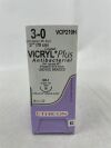 ETHICON VCP219H COATED VICRYL Plus Antibacterial (polyglactin 910) Suture, Taper Point, Absorbable, SH-1 22mm ½ Circle, Undyed Braided 18" = 45