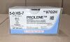 ETHICON Box of 36 Prolene Sutures Ref# 9702H, size 5-0 Exp. Date 05/31/28 Sutures