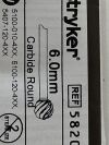 STRYKER Carbide Round Bur 6.0mm   5820-110-060C  Exp.2026-03  (AA13) Carbide Round