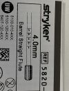 STRYKER Elite Round Diamond Burr 4mm  5820-018-040  Exp.2025-01  (AA12) Barrel Straight Flute