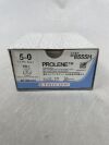 ETHICON 8555H PROLENE Polypropylene Suture, Taper Point, Non-Absorbable, RB-1 17mm / RB-1 ½ Circle, Blue Monofilament 24" = 60cm, Size: 5-0