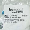 ICU MEDICAL REF CL-80S-10 ChemoLock  Vial Spike, 20mm, 10/pack , EXP 2028/11