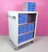 RUBBERMAID 96 Drawer Mobile 2 Side Medical Supply Part Cabinet Cart w/ Cassettes