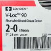 COVIDIEN REF VL0CM2145 V-LOC 90,  Absorbable Wound Closure Device,  2-0, 12/BOX, EXP 2026/09