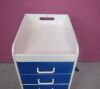 TRIPPNT Bedside Cabinet 4 Drawer Compact Medical Laboratory Crash Cart Lab Stand w/ Keys HDPE