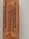 BD Lot of 100 1ml Insulin Syringe U-100  329622  (AA32) 1ml Insulin Syringe U-100