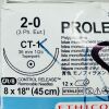 ETHICON REF C822G PROLENE™ blue monofilament non-absorbable suture 2-0 (3 Ph. Eur.) CT-1 ,EXP 2026/09
