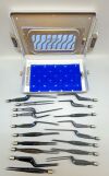 STRYKER SilverGlide  Bayonet Bipolar Forceps Set    Tray