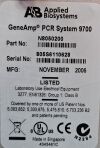 APPLIED BIOSYSTEMS 9700 GENEAMP PCR SYSTEM