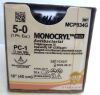 ETHICON MCP834G MONOCRYL PLUS Antibacterial Undyed Monofilament Absorbable Suture 5-0, 18” PC-1 (BOX/12) 2026/07/31+ Sutures