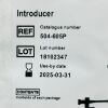 CORDIS REF 504-605P AVANTI Introducer, 5F (1.65 mm) 5.5 cm .038" (0.97 mm) , EXP 2025/03