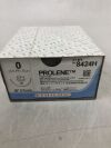 ETHICON 8424H Prolene Non-Absorbable Monofilament Polypropylene Suture, Size 0, 30 in. Length, CT-1 Needle