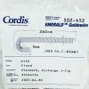 CORDIS REF 502-452 FIXED CORE EMERALD GUIDEWIRE 0.025" X 260CM, EXCHANGE, J-TIP ,EXP 2025/04