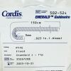 CORDIS REF 502-524 PTFE COATED EMERALD GUIDEWIRE: 0.025" X 150CM, STANDARD, J-TIP ,EXP 2025/10