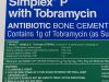 STRYKER Simplex P with Tobramycin, Antibiotic Bone Cement  6197-9-001   Exp.2025-04  (AA44) Simplex P