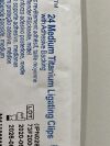 TELEFLEX Weck Horizon Titanium Ligating Clips, Medium, 24 Clips  002204   Exp.2025-06  (AA36) Titanium Ligating Clip